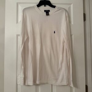 Polo Ralph Lauren White Crewneck Thermal Sweater